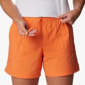 Columbia Sandy River Short Women’s Large Orange Nylon Hiking
